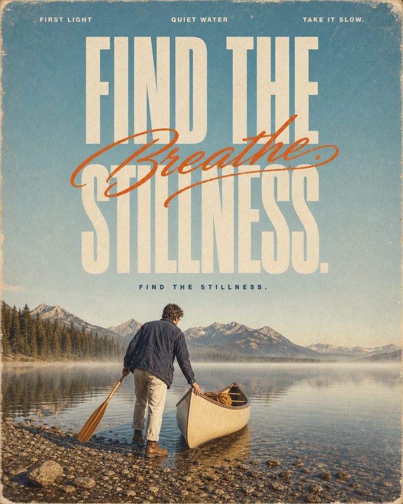 Sun-Faded Scenic Editorial Poster