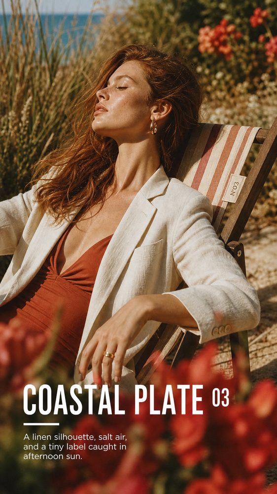 Sunlit Supermodel Nameplate Editorial