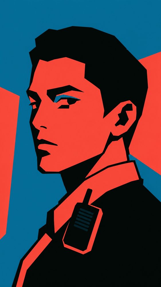 Tri Color Hardcut Portrait Poster Style